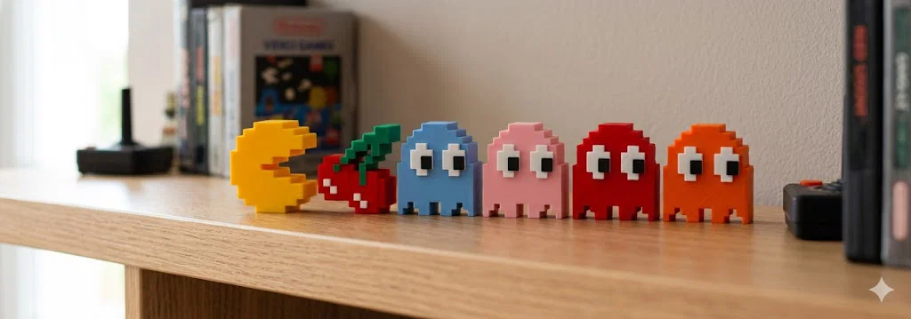 Mô hình trang trí PAC-MAN: Phụ kiện retro cực chất cho bàn làm việc - Image 1