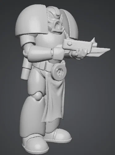 Mô hình chiến binh Space Marine in 3D - Warhammer 40k fanart - Image 2