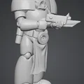 Mô hình chiến binh Space Marine in 3D - Warhammer 40k fanart - Thumbnail 2