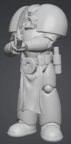 Mô hình chiến binh Space Marine in 3D - Warhammer 40k fanart - Image 3
