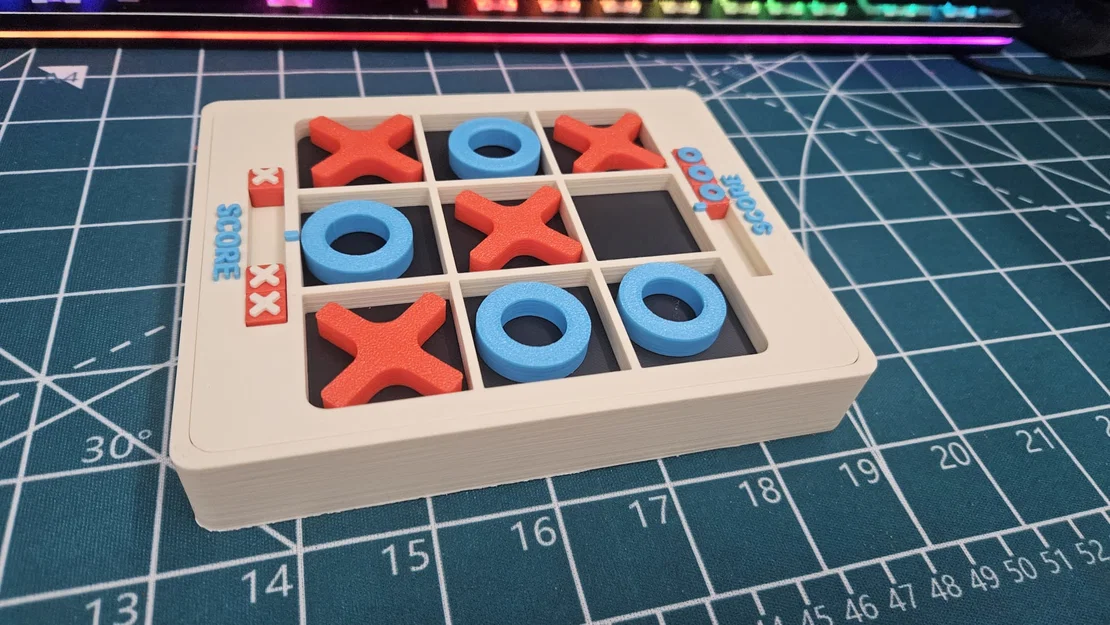 Tic Tac Toe (Tris) – Bộ cờ 3D có tích hợp bộ đếm điểm & hộp đựng - Image 2