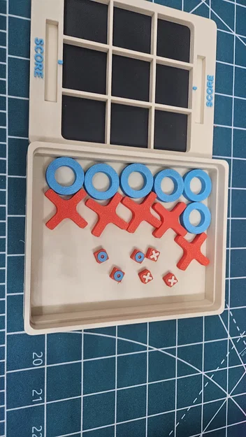Tic Tac Toe (Tris) – Bộ cờ 3D có tích hợp bộ đếm điểm & hộp đựng - Image 5