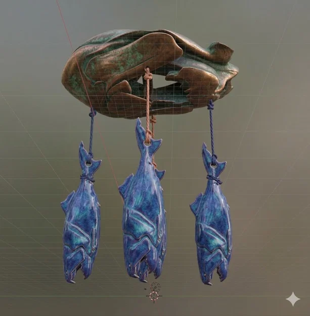Chuông gió mô hình Dunkleosteus - Trang trí cổ đại độc đáo - Image 1