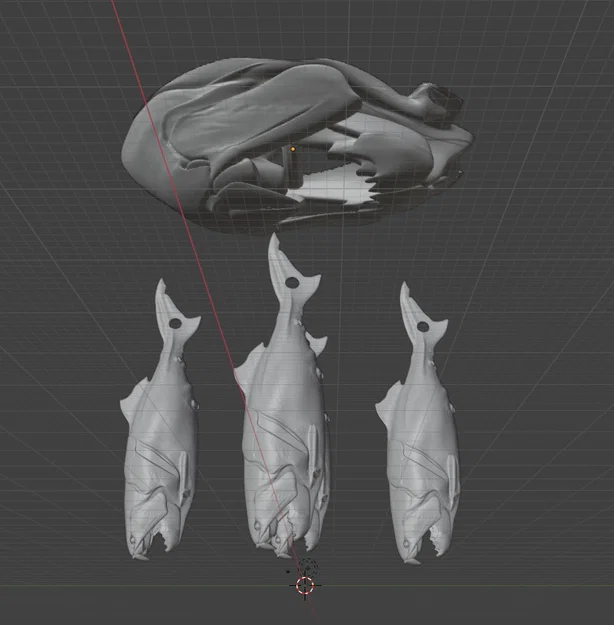 Chuông gió mô hình Dunkleosteus - Trang trí cổ đại độc đáo - Image 4