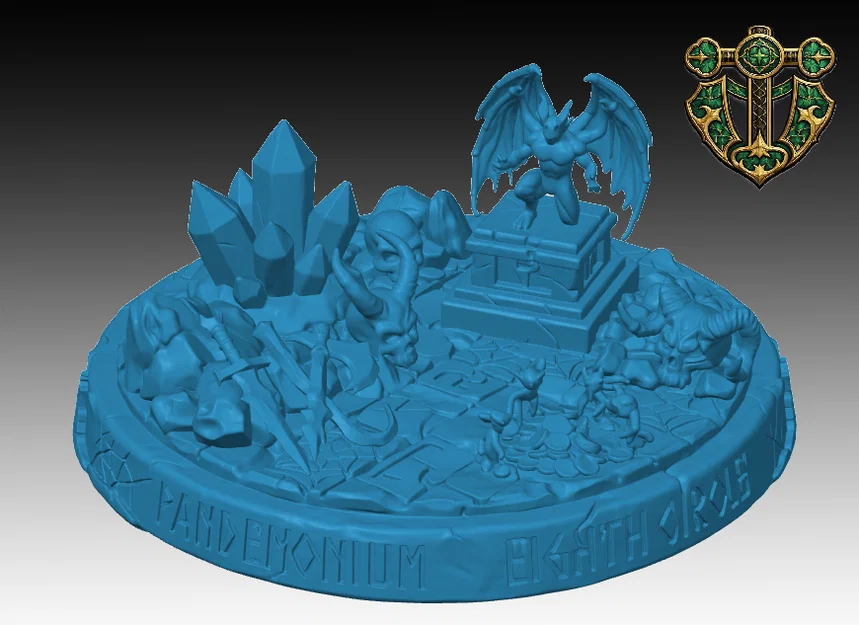 Đế trưng bày mô hình Demon Lair - Demon Lair Miniature Base cho game RPG - Image 1