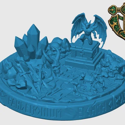 Đế trưng bày mô hình Demon Lair - Demon Lair Miniature Base cho game RPG