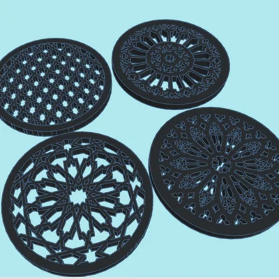 Đế Lót Ly Họa Tiết Đối Xứng Độc Đáo - Kích Thước 6 Inch (Có Thể Thu Nhỏ)