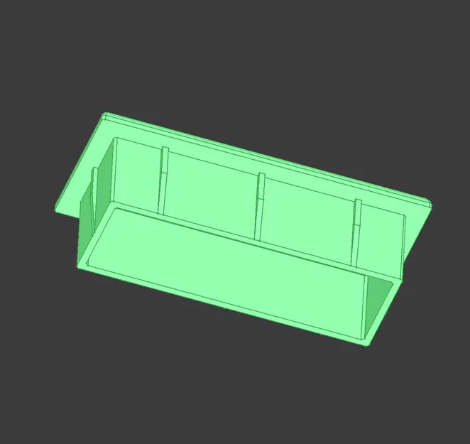 Nắp bịt đầu ống nhôm hình chữ nhật 60x25mm (ghi chú: mô tả gốc là 70x25mm) - Image 1