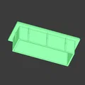 Nắp bịt đầu ống nhôm hình chữ nhật 60x25mm (ghi chú: mô tả gốc là 70x25mm) - Thumbnail 1