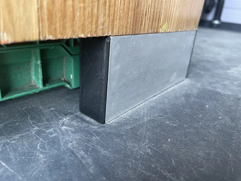 Nắp bịt đầu ống nhôm hình chữ nhật 60x25mm (ghi chú: mô tả gốc là 70x25mm) - Image 2