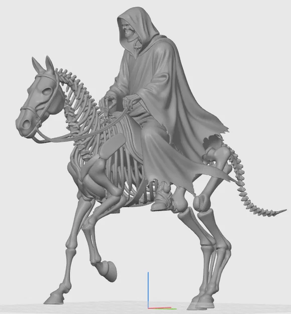 Mô hình 3D Grim Reaper cưỡi ngựa xương độc đáo cho dân sưu tầm - Image 1