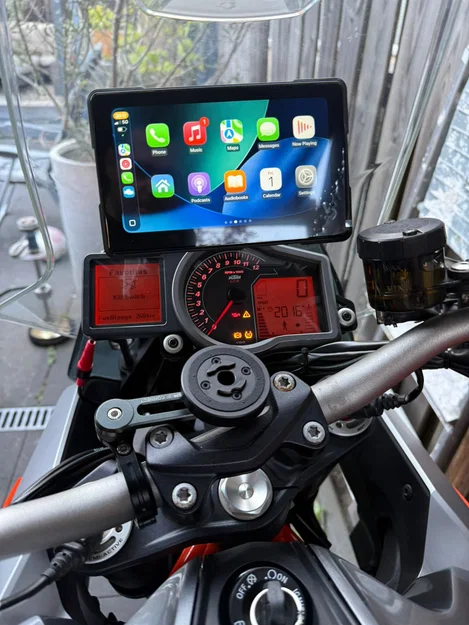 Ngàm gắn màn hình Jensite Carplay cho KTM SuperDuke 1290 GT gen 1 (2016-2018) - Image 1