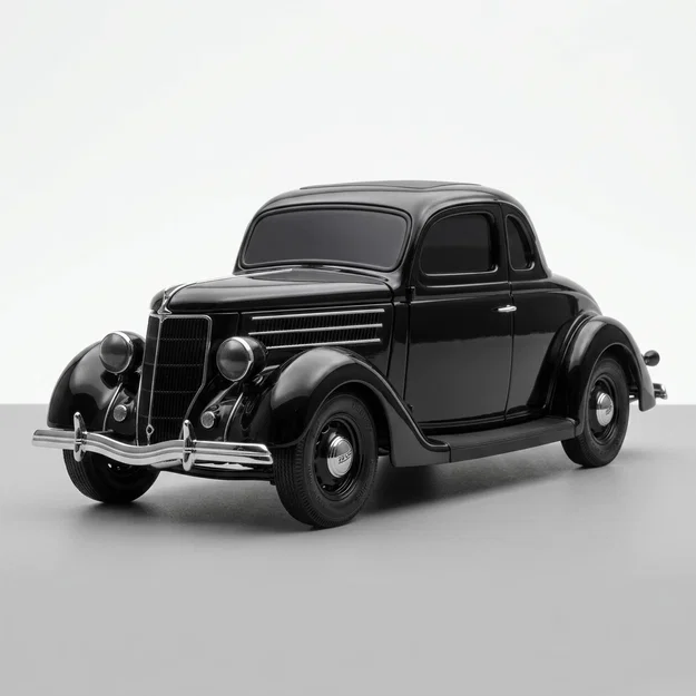 Mô hình xe cổ 1936 Ford 5-Window Coupe: Mẫu in 3D đầy hoài cổ - Image 1