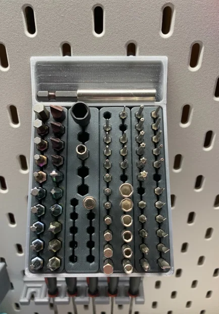 Giá đỡ đầu bit mô-đun dạng tham số cho Ikea Skadis - Image 1