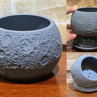 Bộ sưu tập chậu cây in 3D đa dạng: Thiết kế mặt trăng và hiện đại