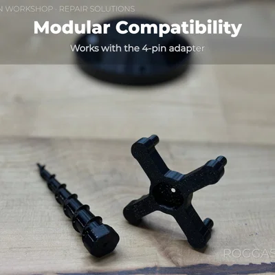 Cọc cắm đất vặn xoắn cho đèn sân vườn dùng bộ chuyển đổi 4-pin