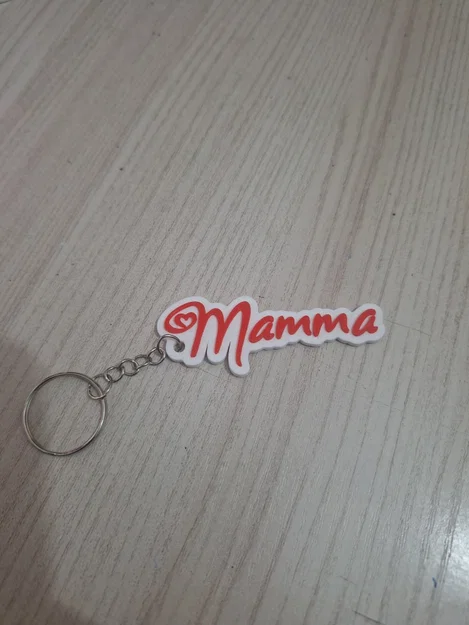 Móc khóa Mamma - Phong cách Love - Bảng tên cá nhân - Image 2