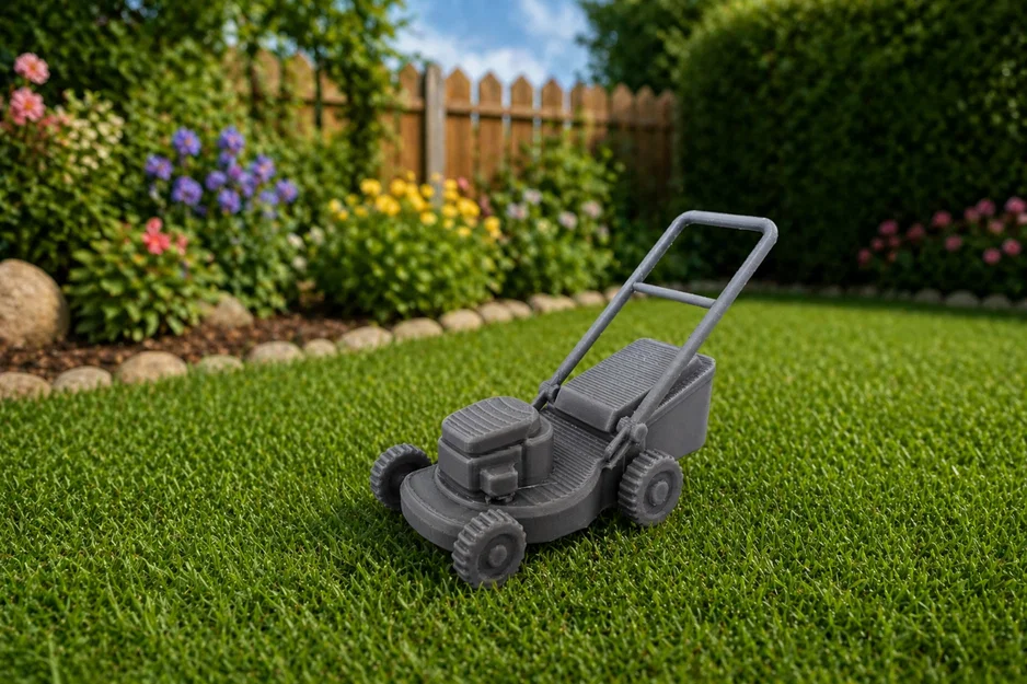 Mô hình máy cắt cỏ mini 3D cho búp bê và trang trí tiểu cảnh - Image 1