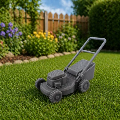 Mô hình máy cắt cỏ mini 3D cho búp bê và trang trí tiểu cảnh