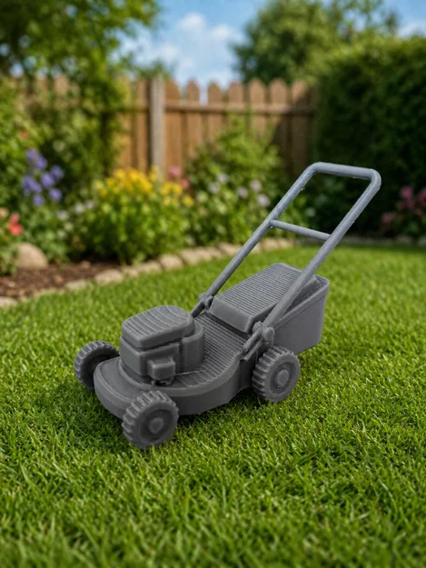 Mô hình máy cắt cỏ mini 3D cho búp bê và trang trí tiểu cảnh - Image 2
