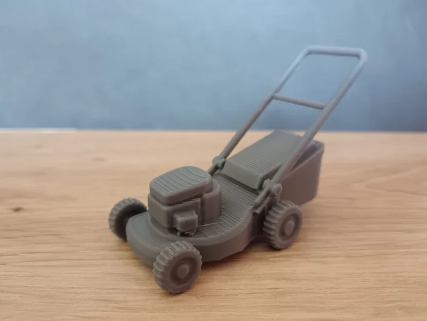 Mô hình máy cắt cỏ mini 3D cho búp bê và trang trí tiểu cảnh - Image 3
