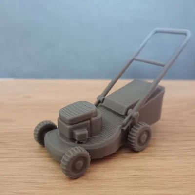 Mô hình máy cắt cỏ mini 3D cho búp bê và trang trí tiểu cảnh