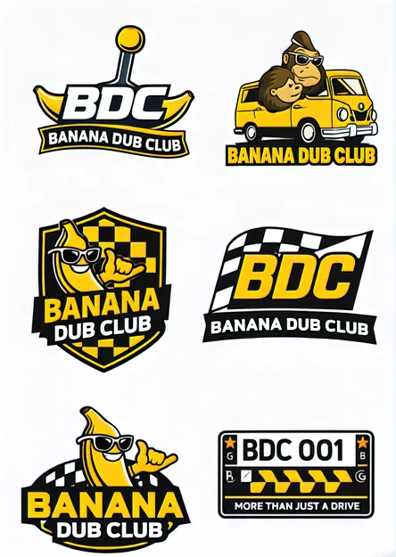 Bộ sưu tập thiết kế logo Banana Dub Club 3D độc đáo - Image 1