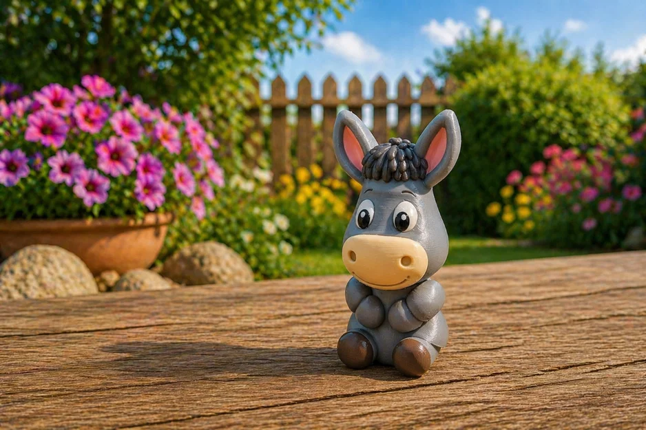 Mô hình chú lừa nhỏ 3D (Cute Donkey) trang trí cực xinh xắn - Image 1