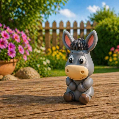 Mô hình chú lừa nhỏ 3D (Cute Donkey) trang trí cực xinh xắn