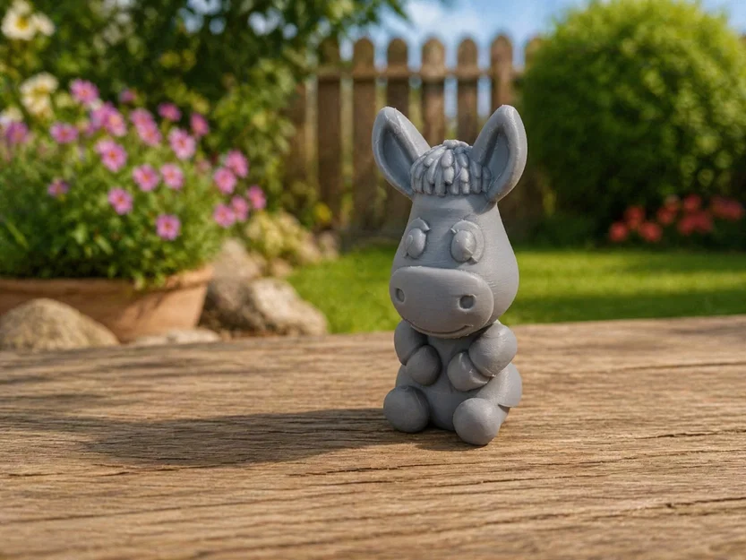 Mô hình chú lừa nhỏ 3D (Cute Donkey) trang trí cực xinh xắn - Image 2