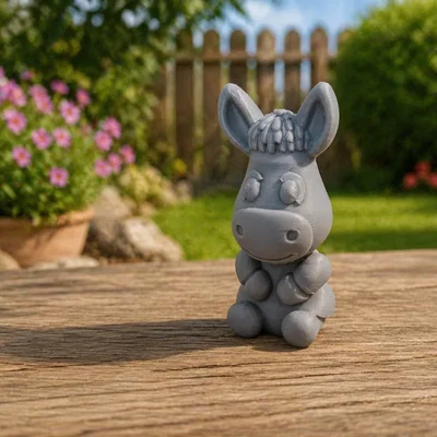 Mô hình chú lừa nhỏ 3D (Cute Donkey) trang trí cực xinh xắn