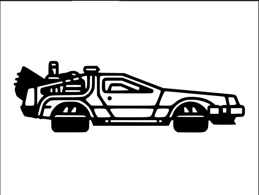 Mô hình trang trí tường xe DeLorean cực chất cho fan điện ảnh - Image 1