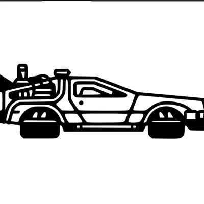 Mô hình trang trí tường xe DeLorean cực chất cho fan điện ảnh