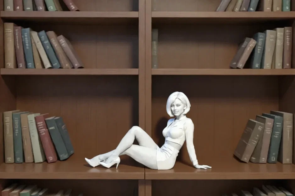 Mô hình 3D cô gái ngồi (Sitting Lady) - Mẫu in dễ dàng, sang trọng - Image 1