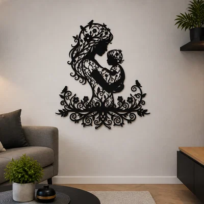 Tranh treo tường 2D Mẹ và Bé