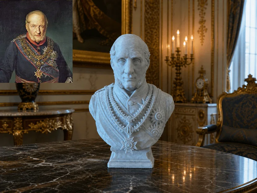 Tượng bán thân Francesco I (Francesco Saverio Gennaro Giuseppe Giovanni Battista) - Image 1
