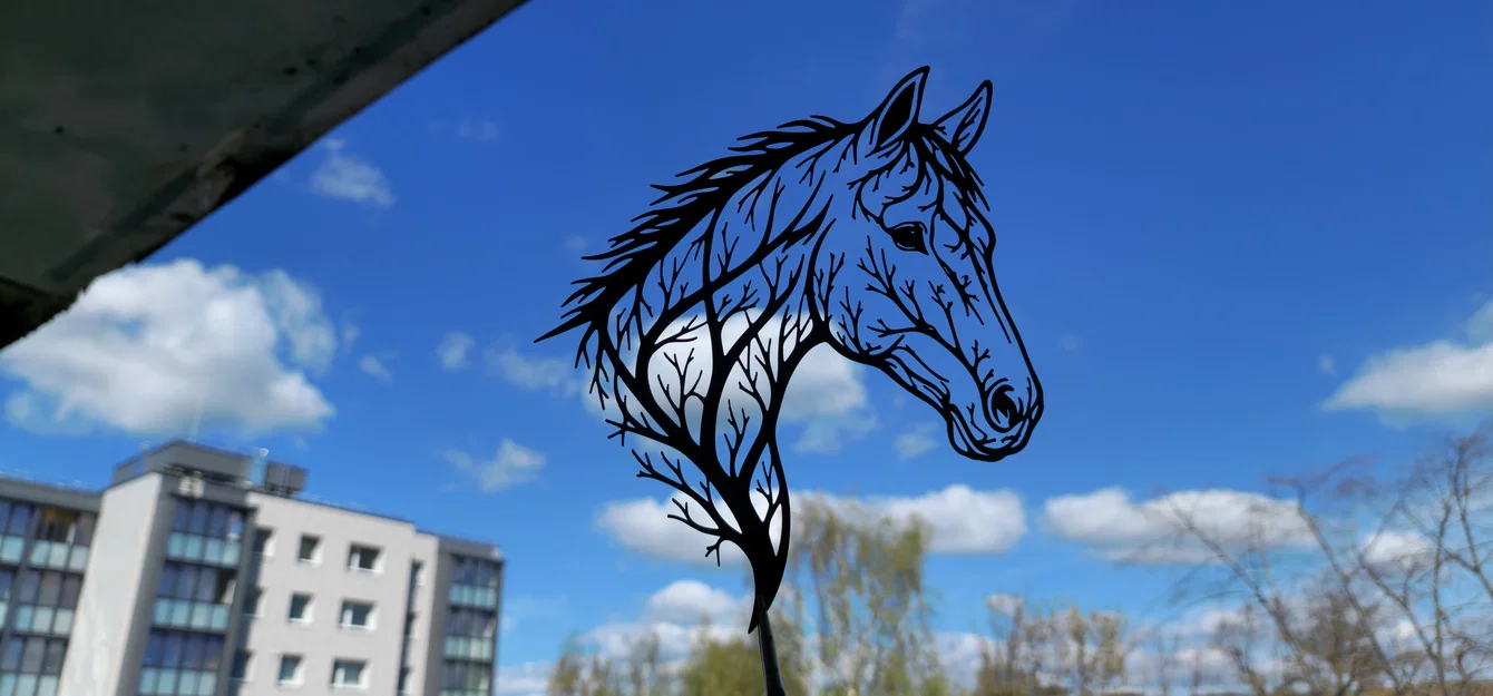 Tranh treo tường 2D hình đầu ngựa (Horse Head 2D Wall Art) - Image 1