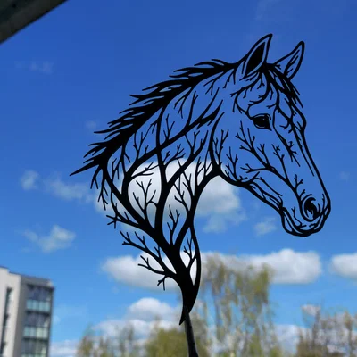 Tranh treo tường 2D hình đầu ngựa (Horse Head 2D Wall Art)