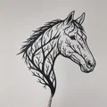 Tranh treo tường 2D hình đầu ngựa (Horse Head 2D Wall Art) - Thumbnail 2
