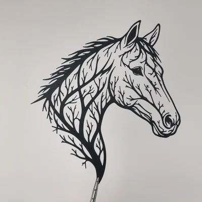 Tranh treo tường 2D hình đầu ngựa (Horse Head 2D Wall Art)