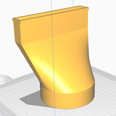 Đầu nối ống thông gió cửa sổ 4 inch (Window Vent) in 3D