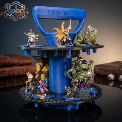 Tháp trưng bày và kệ di chuyển mô hình mini - Tận dụng cuộn nhựa in Prusa