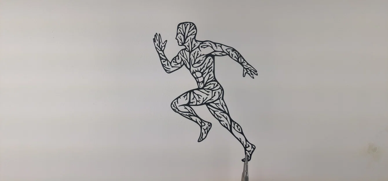 Mô hình treo tường Running Man 2D Wall Art STL - Image 2