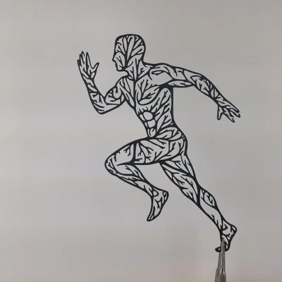 Mô hình treo tường Running Man 2D Wall Art STL