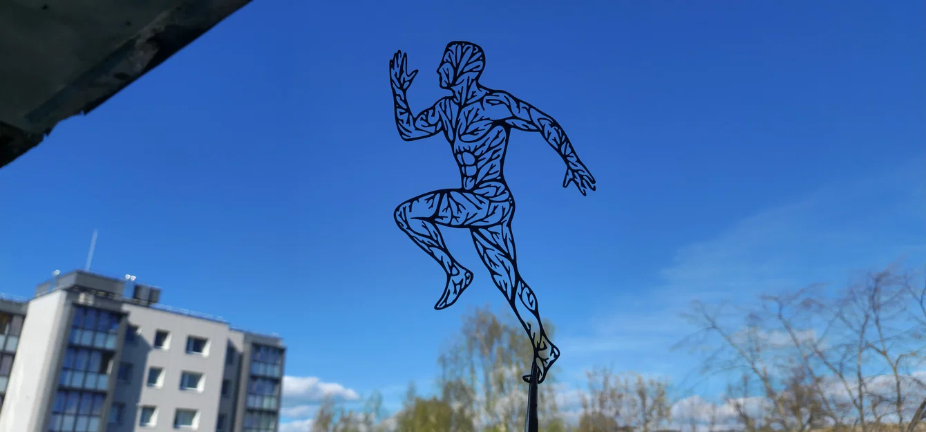 Mô hình treo tường Running Man 2D Wall Art STL - Image 3