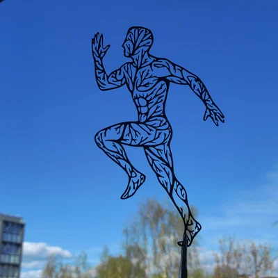 Mô hình treo tường Running Man 2D Wall Art STL