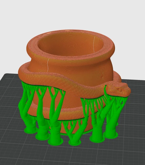 Chậu cây cảnh trang trí hình rắn quấn - Thiết kế 3D ấn tượng - Image 4