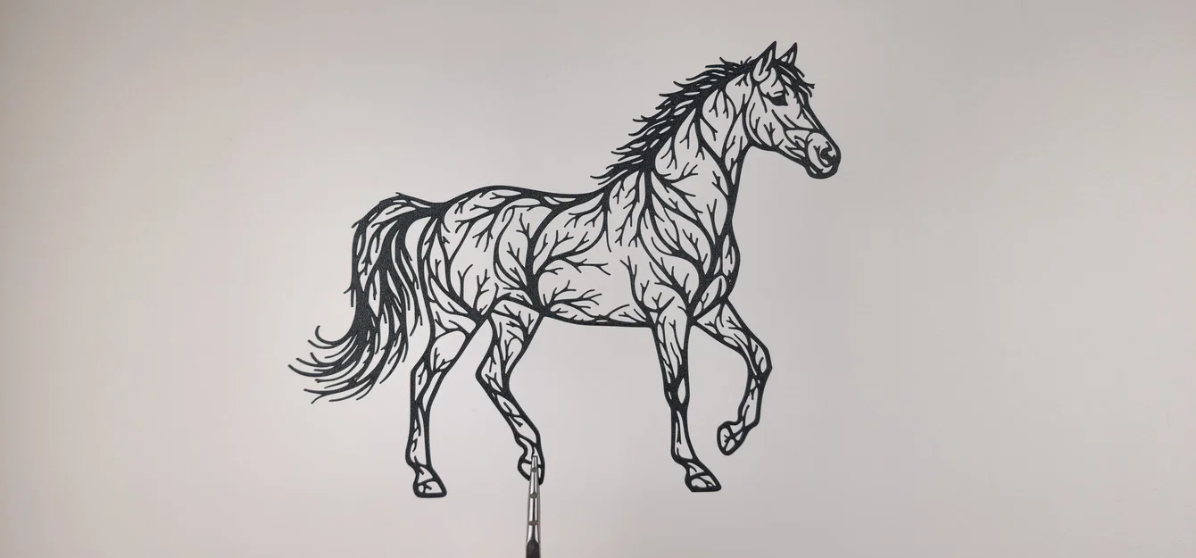 Tranh treo tường nghệ thuật 2D hình chú ngựa (Horse 2D Wall Art) - Image 2