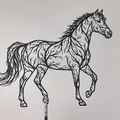 Tranh treo tường nghệ thuật 2D hình chú ngựa (Horse 2D Wall Art) - Thumbnail 2