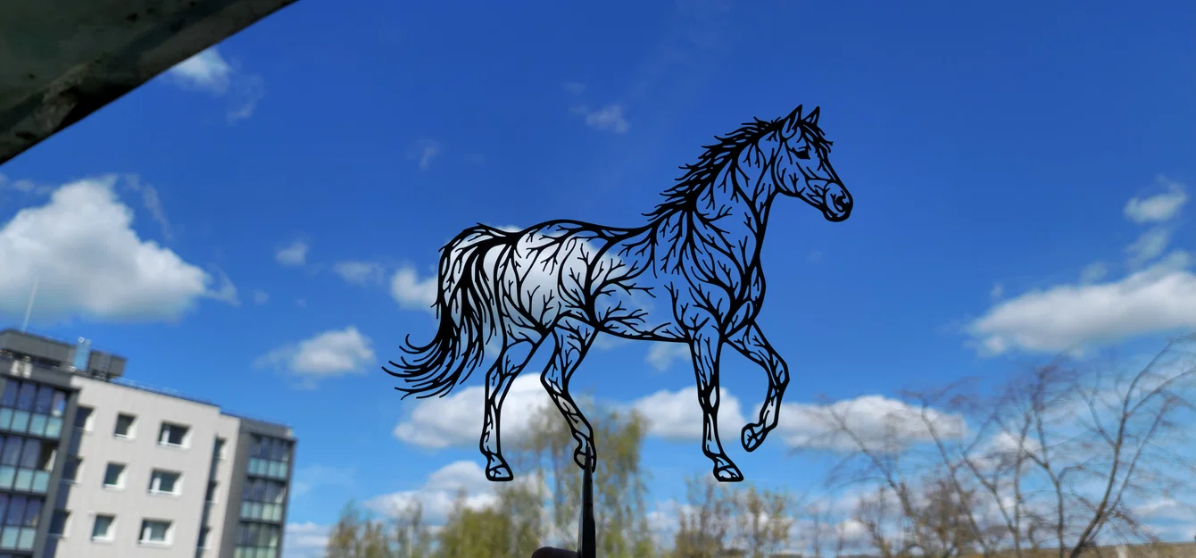 Tranh treo tường nghệ thuật 2D hình chú ngựa (Horse 2D Wall Art) - Image 3